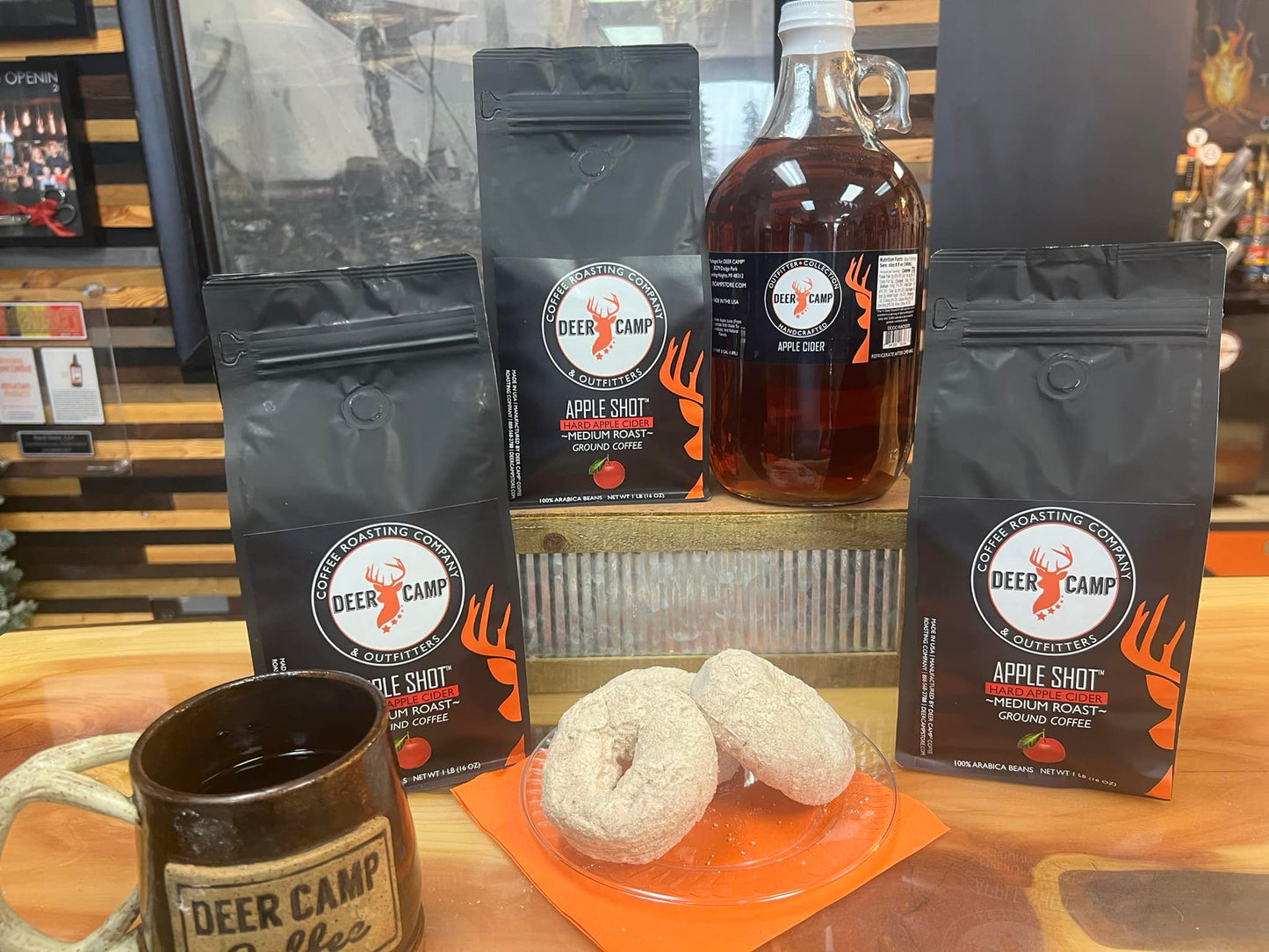 DEER CAMP® Coffee Apple Shot – Hard Apple Cider Flavor Medium Roast