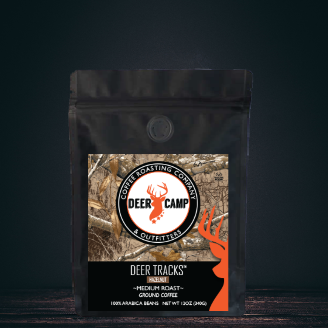 DEER CAMP® Coffee Deer Tracks™ Hazelnut Flavor 12 oz. Featuring Realtree