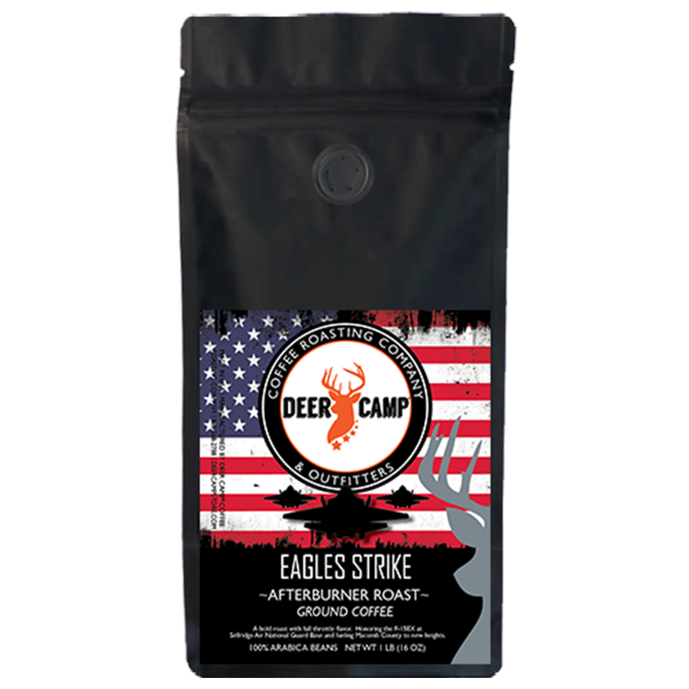 DEER CAMP® Coffee EAGLES STRIKE Afterburner Roast 1 lb.