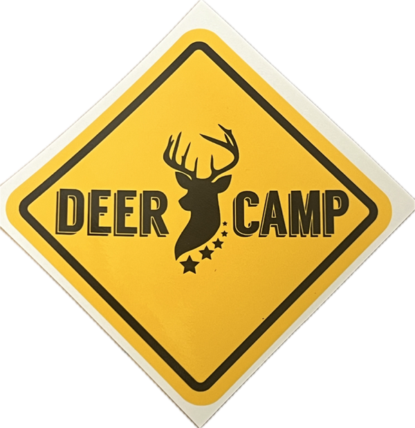 DEER CAMP® Crossing Decal Sticker 5" x 5"