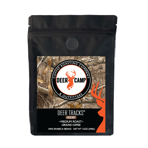 DEER CAMP® Coffee Deer Tracks™ Hazelnut Flavor 12 oz. Featuring Realtree