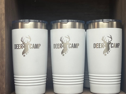 DEER CAMP® 20 oz. White Tumbler