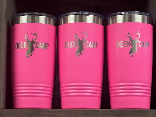 DEER CAMP® 20 oz. Pink Tumbler